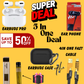 5 in 1 combo deal! 🎉 Air Pods Handset Perfume Cable & Silicon Case